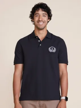 Badge Polo T-Shirt Black