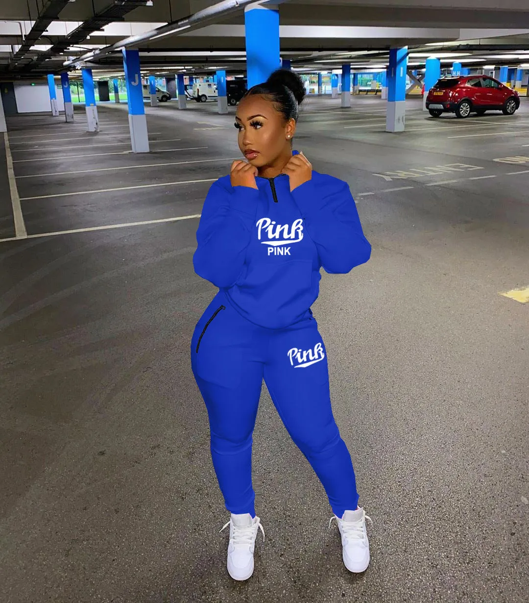 Fashion printed letter sports suit（AY1363)