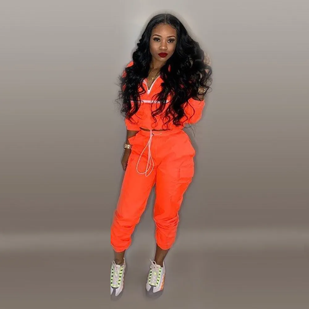 Fashion zipper casual suit AY2350