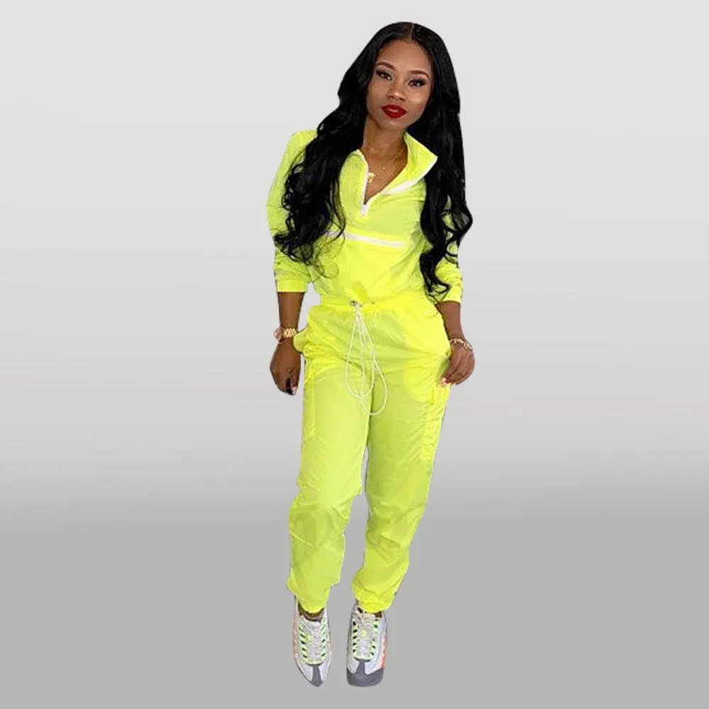 Fashion zipper casual suit AY2350