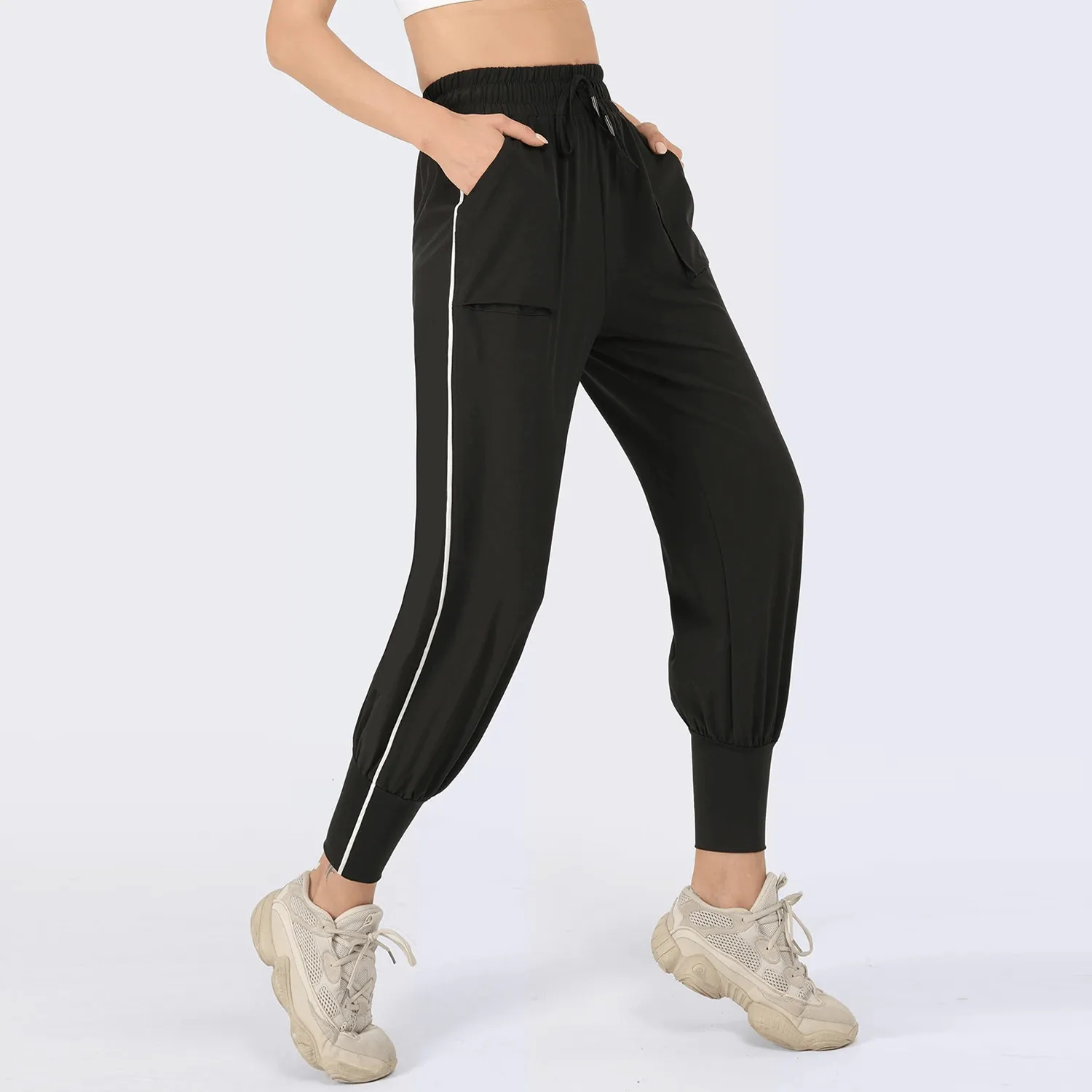 Female Casual Drawstring Waist Sports Jogging Pants - SF0172