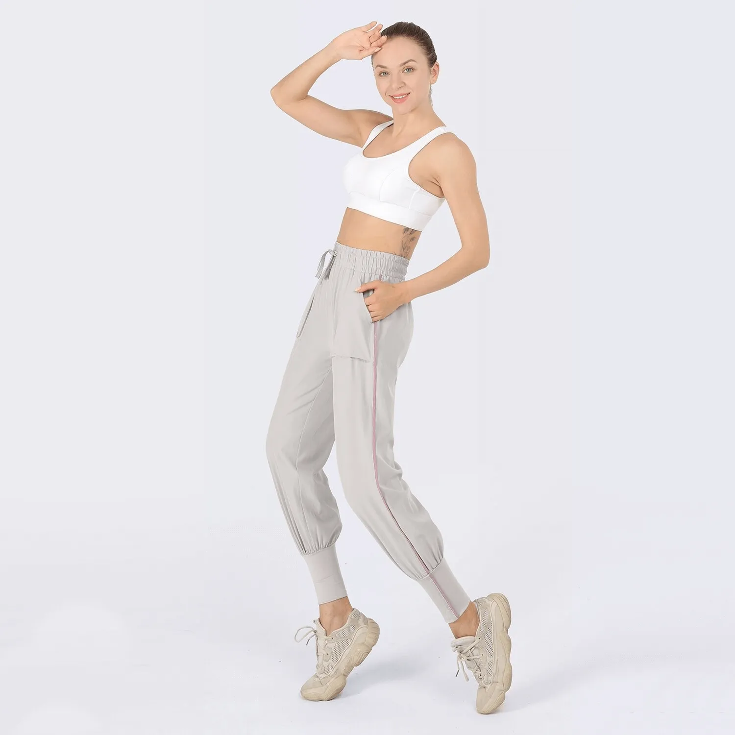 Female Casual Drawstring Waist Sports Jogging Pants - SF0172