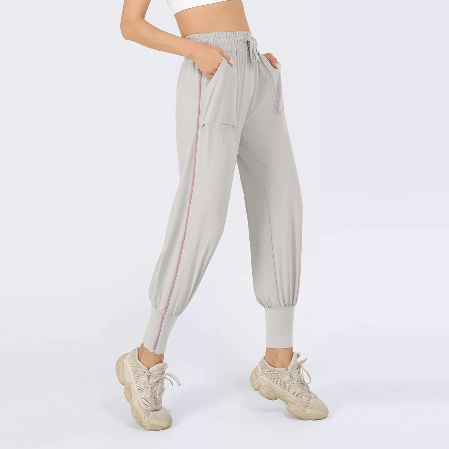 Female Casual Drawstring Waist Sports Jogging Pants - SF0172