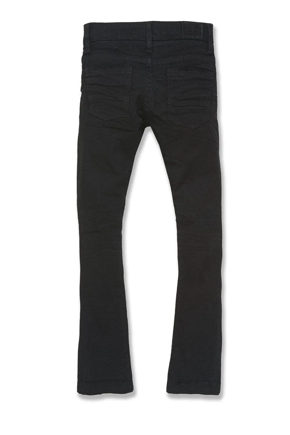 Kids Stacked Tribeca Twill Pants (Black)