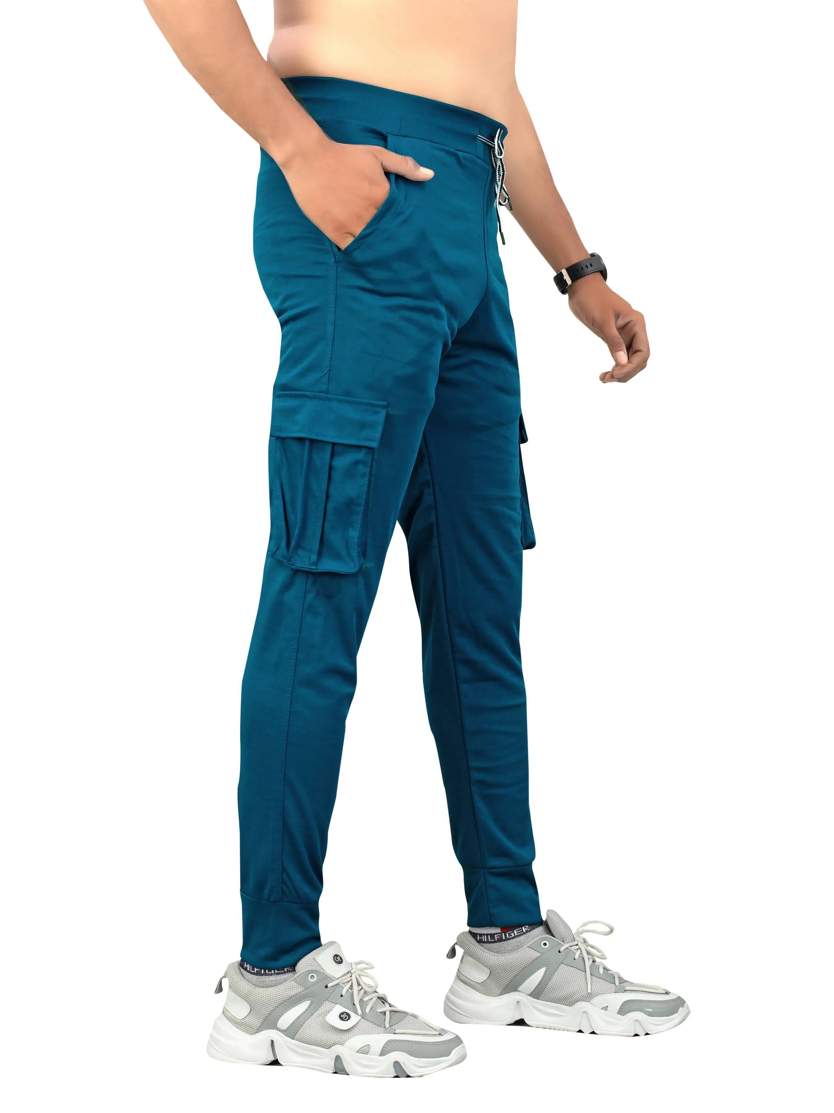 Pack of 2 Men Solid, Pocket Blue, Pista Track Pants