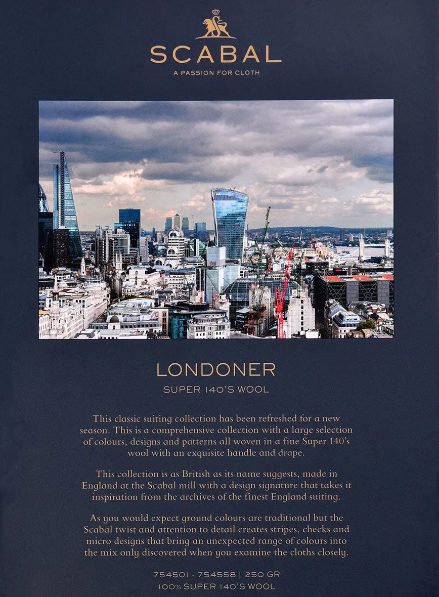 Scabal Londoner Blasi Checks Blue Wool Pants