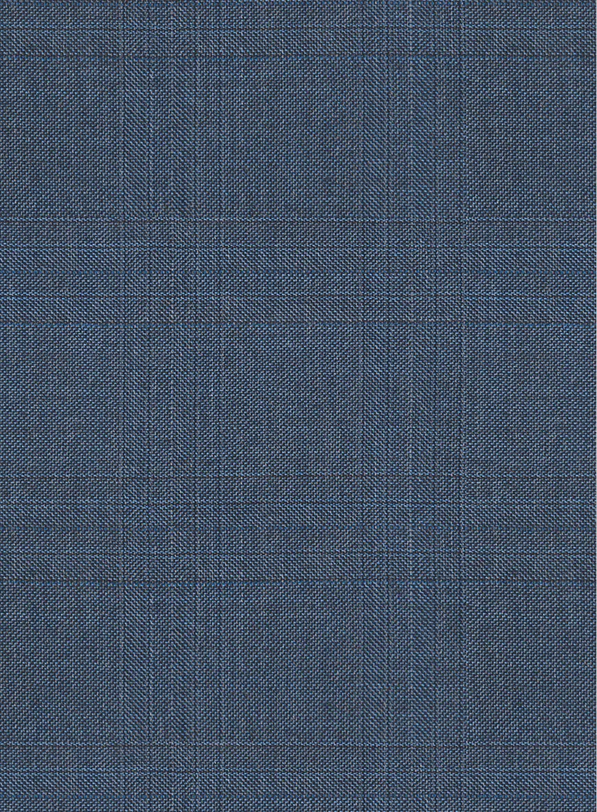 Scabal Londoner Blasi Checks Blue Wool Pants