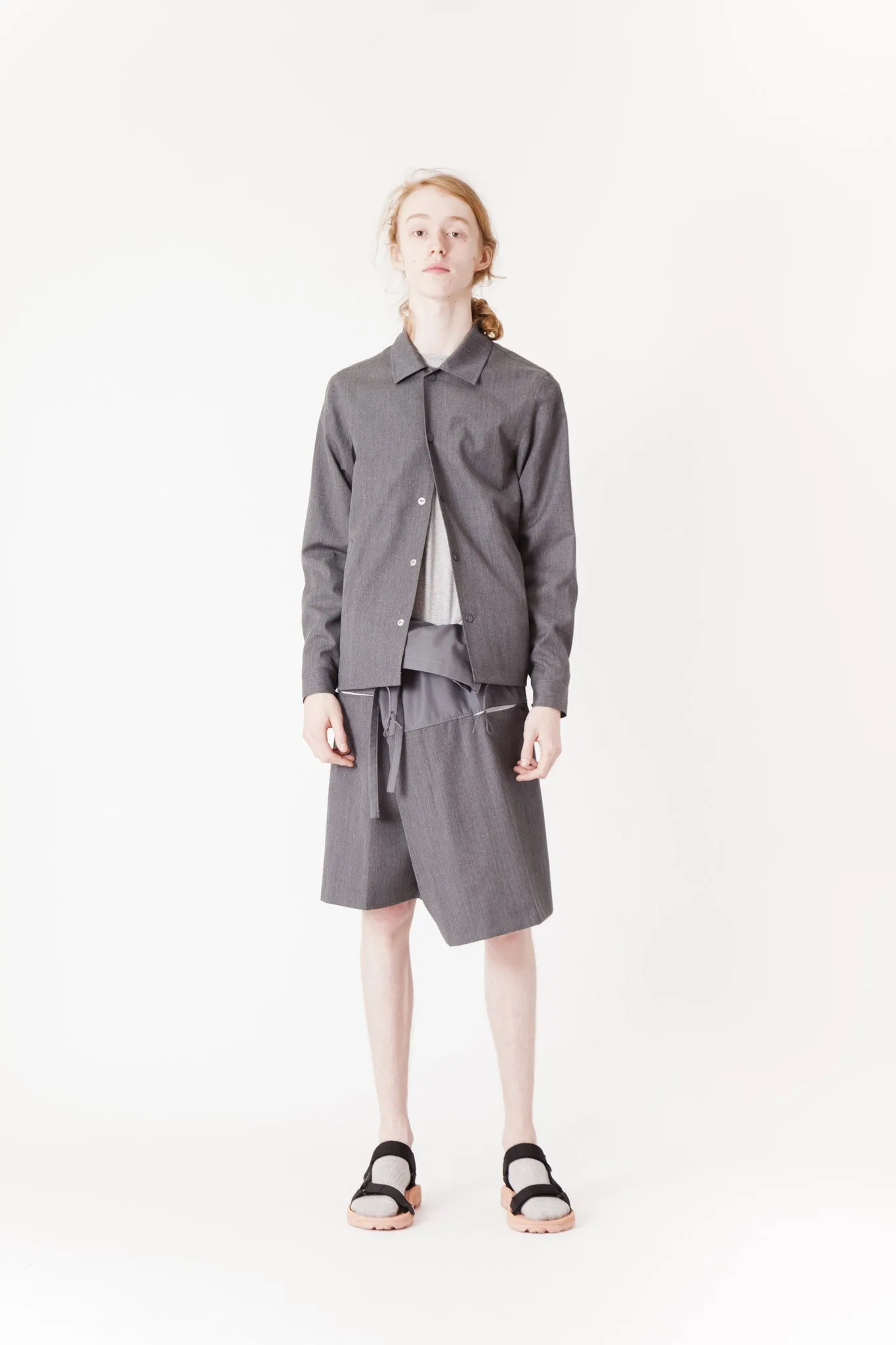 Wool Fisherman Wrap Work Short
